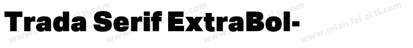 Trada Serif ExtraBol字体转换